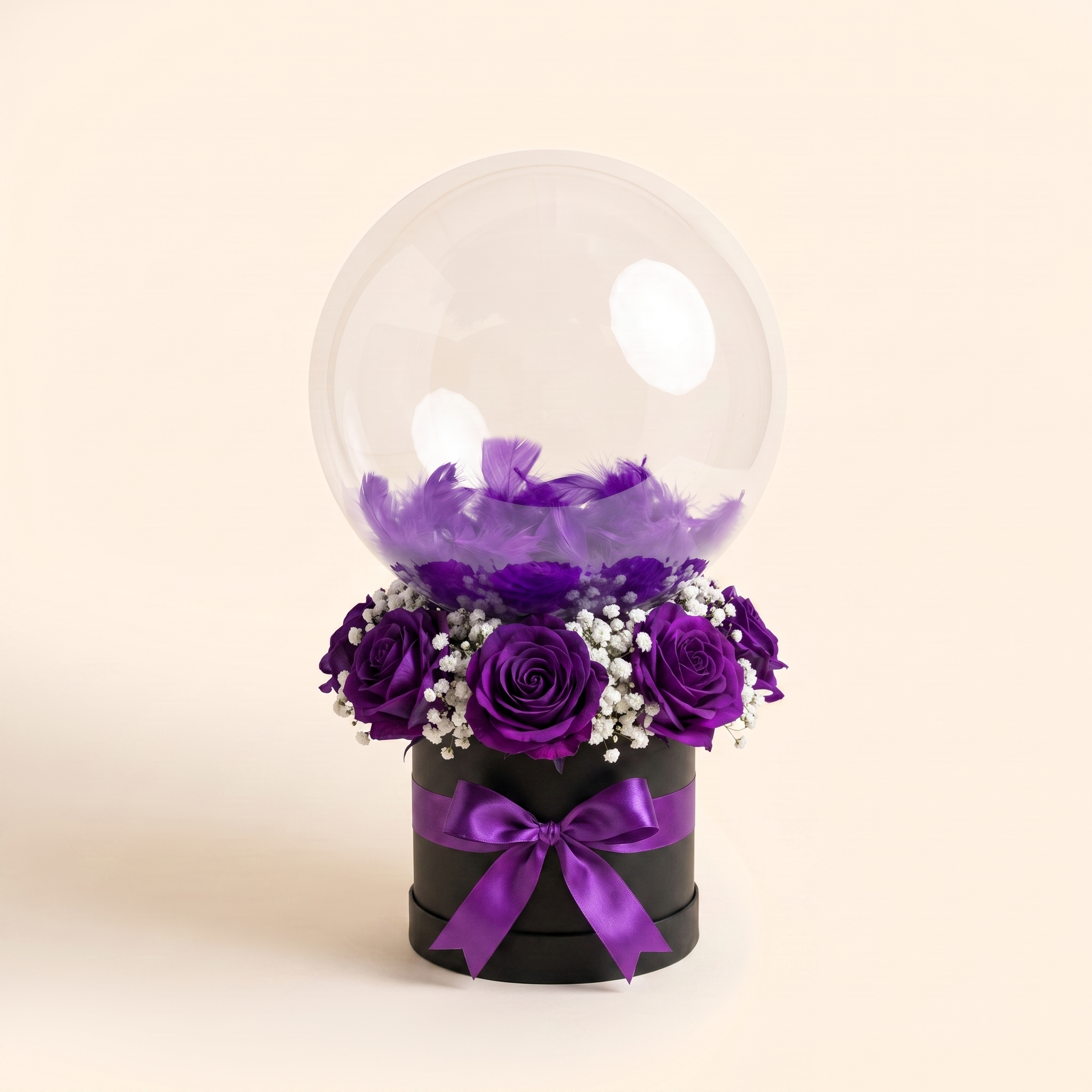 Black box, purple roses